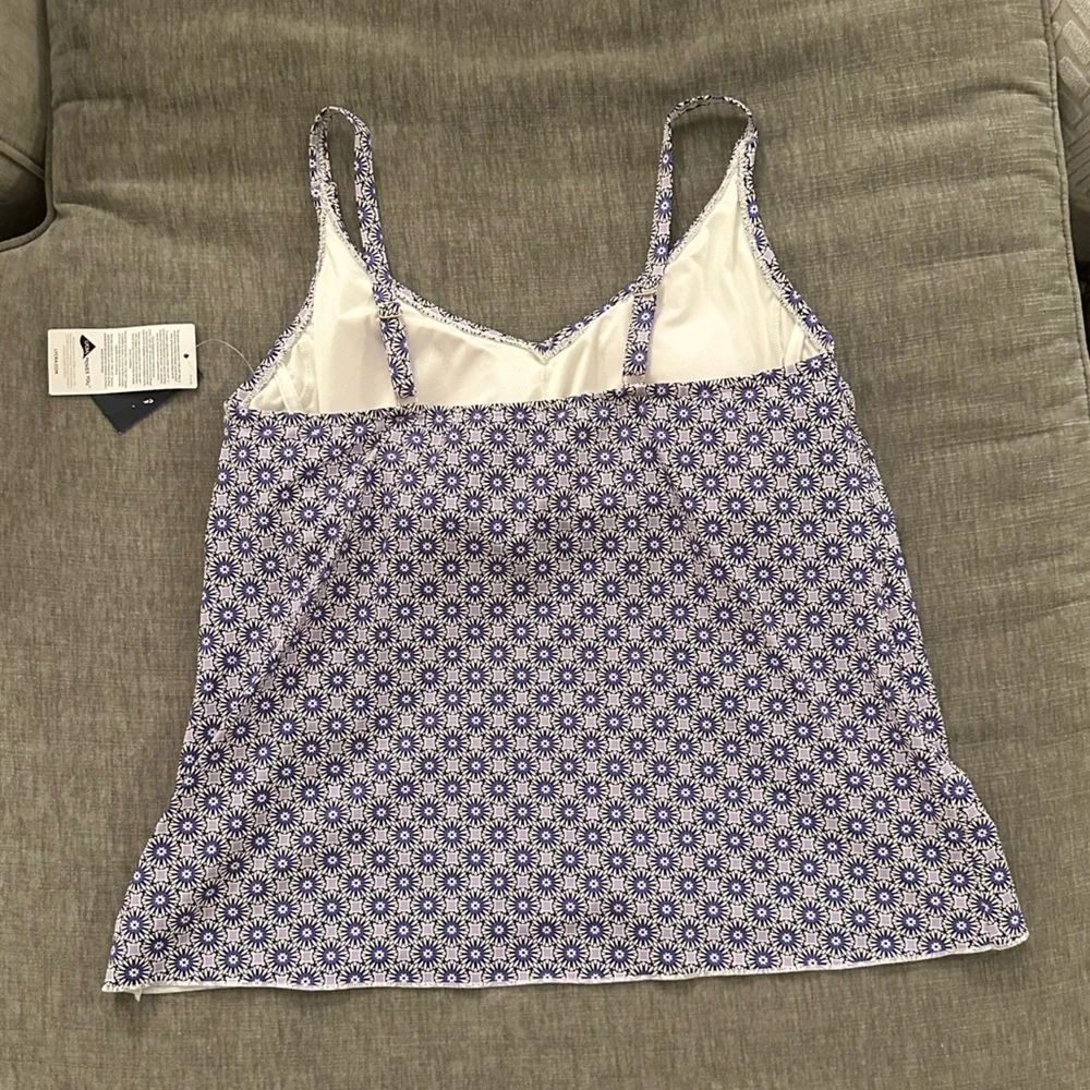 NWT Lands' End Purple and White Swim Top - Picture 3 of 5